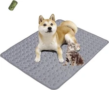 Summer Cooling Mat & Sleeping Pad- Water Absorption Top Waterproof Bottom Mat...