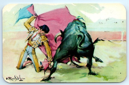 Carlos Arruza Artist Bullfighter Card From Mexico Week Vintage Postcard - Picture 2 of 3