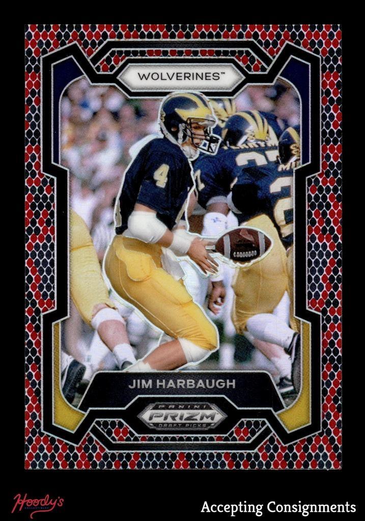 2024 Panini Prizm Draft Picks Prizms Snakeskin #50 Jim Harbaugh SP