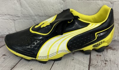 Puma V1.11 I FG JR Soccer Cleats Colors Black White Blazing Yellow