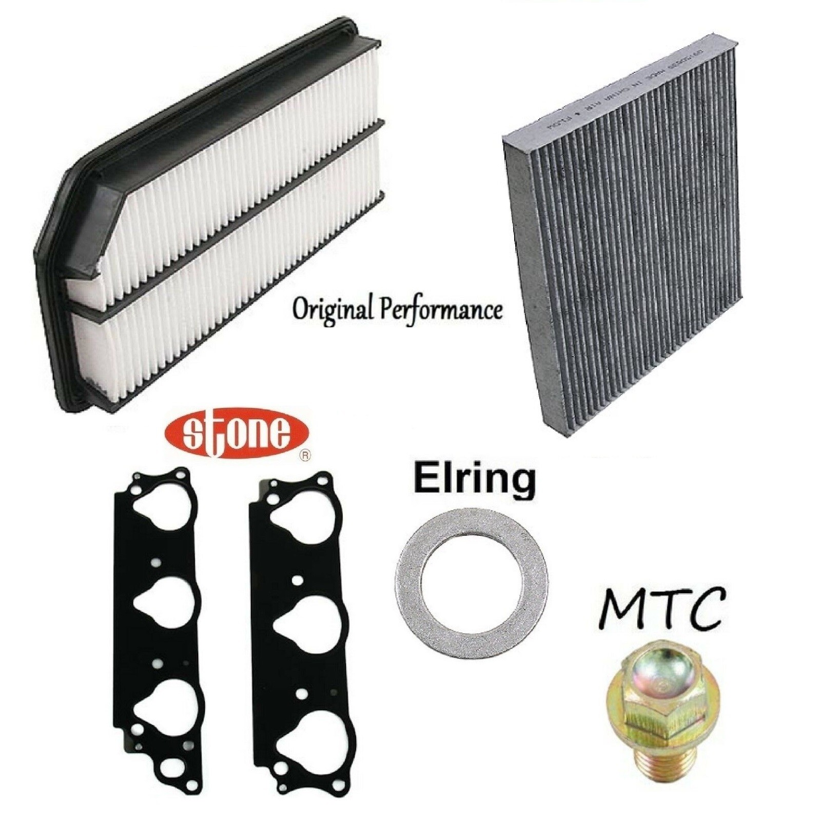Tune Up KIT Cabin Air Filters Gasket Plugs for Acura TL TypeS; V6; 3