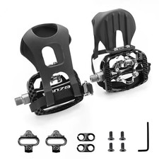 VENZO Bike Toe Clips Cages Cleats - Compatible with Shimano SPD Pedals - Fi...