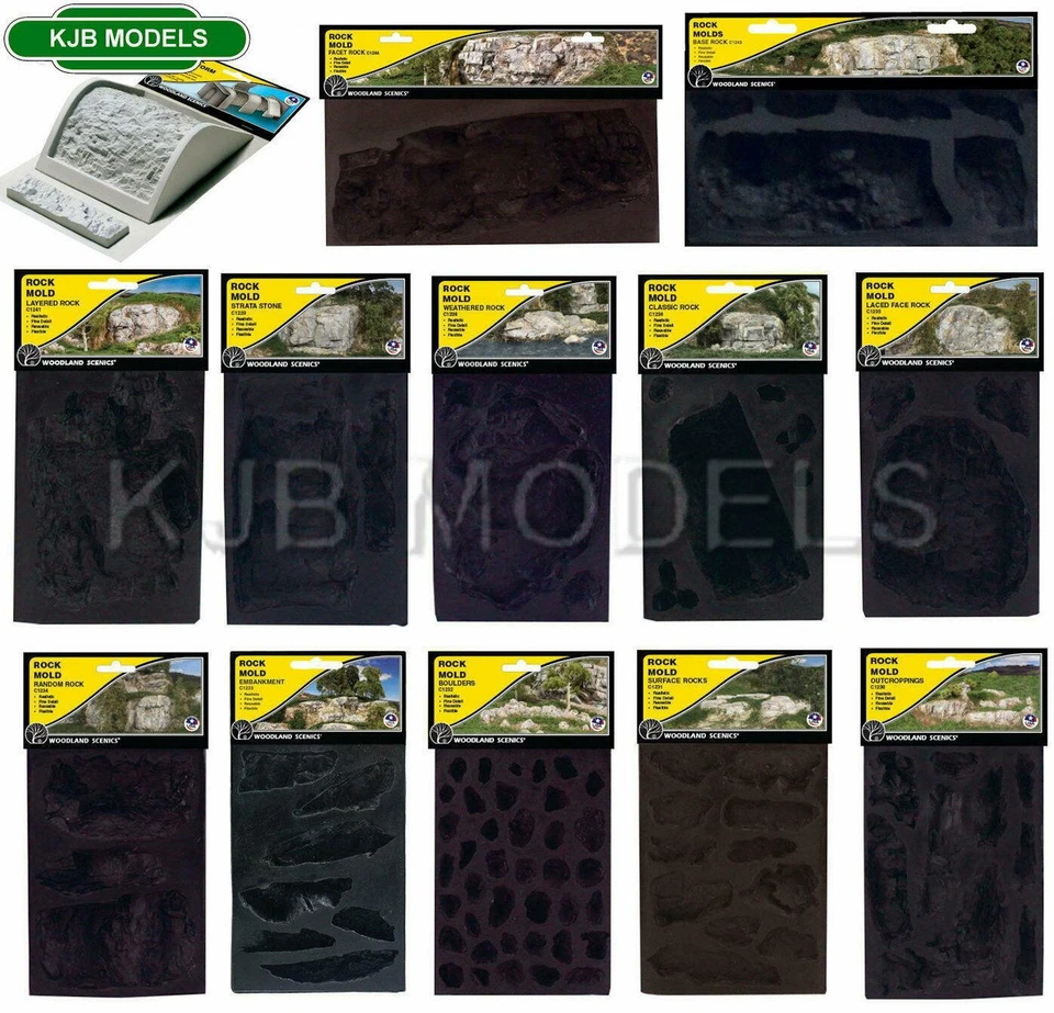 BNIB Woodland Scenics Rock Moulds & OO Tunnel Liner Form -Choice Of 17 - N OO O