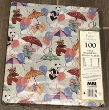 The Baby Collection 100 Page Photo Album Bears and Blocks - Brand New