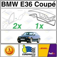 1993-99 Bmw E36 2-door Coupe 3-pc Weatherstrip Set Doors Rubberfelt Trunk