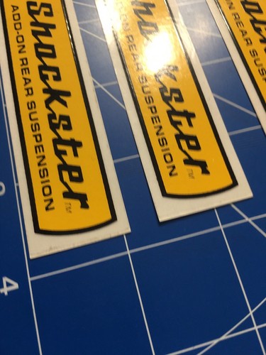 Lot 3 SHOCKSTER Rare GLOSSY Sticker Bicycle Shock Rear Suspension Accessories - Picture 5 of 7