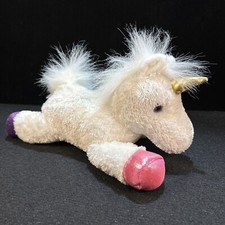 Aurora White Unicorn Rainbow Feet 12" Plush Stuffed Animal Toy
