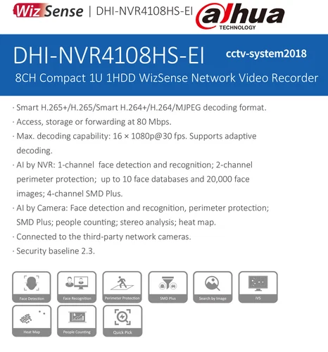 Dahua NVR4108HS-EI 8 Channels 16MP 4K NVR Network video Recorder Fast shipping - Picture 4 of 21