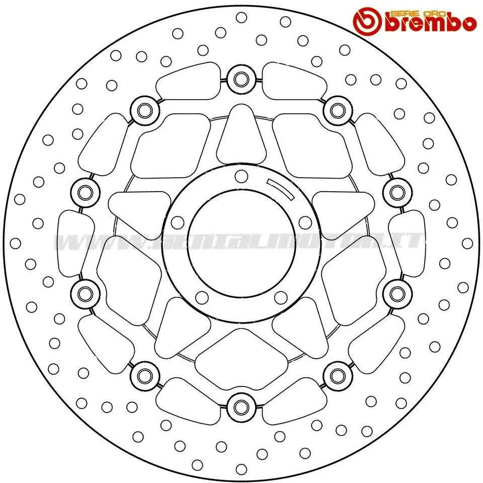 Brembo Gold Series Front Floating Brake Disc Ducati Monster 1100 2009 > 2012 - Image 2 of 2