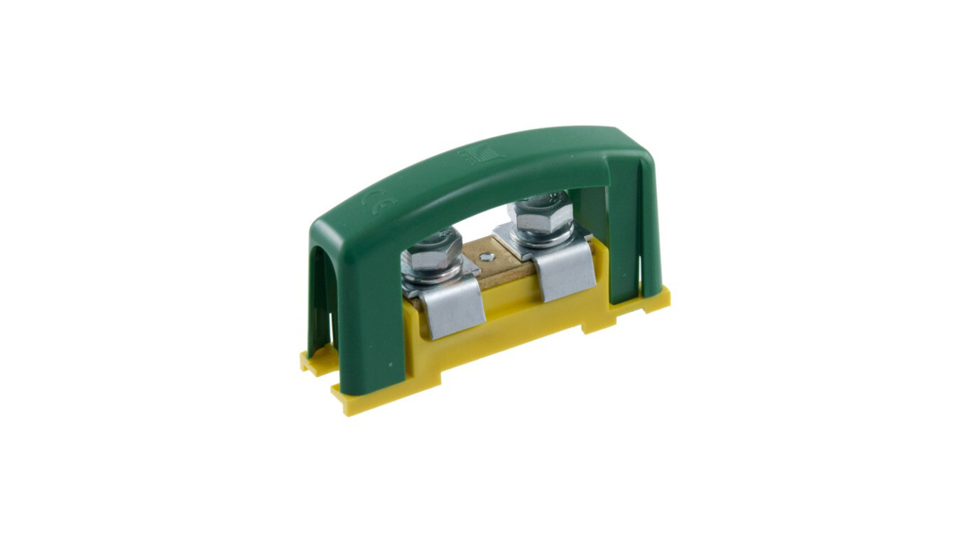 Protective terminal 2x35mm2 yellow-green with cover for TH35 rail E.4121P /T2UK