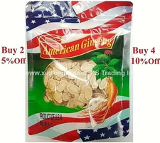 Premium Grade American Round Ginseng Slice, 100% Hand Selected  (4oz/8oz/16oz)