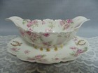 Haviland Limoges Gravy Boat Schleiger 39 Star Blank Trailing Pink Roses Gold — photo 1