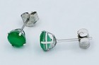 GENUINE 1.26 Cts EMERALD STUD EARRINGS 14K SOLID GOLD - Free Appraisal  - NWT — photo 5