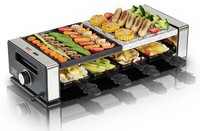 Raclette Tischgrill Grill 8 Personen 3In1 Partygrill Naturstein 1200 W Neu & Ovp
