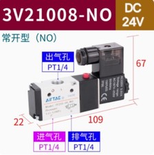 1pcs AirTAC Solenoid Valve  3V21008NOB  Electronic Gas Valve DC24V