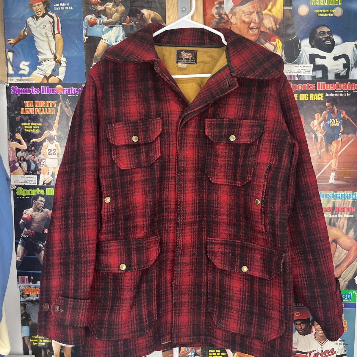 ジャケット・アウター 50s WOOLRICH 503 Wool Mackinaw Jacket Vintage 50s Woolrich 503 Buffalo Plaid Wool Hunting Mackinaw