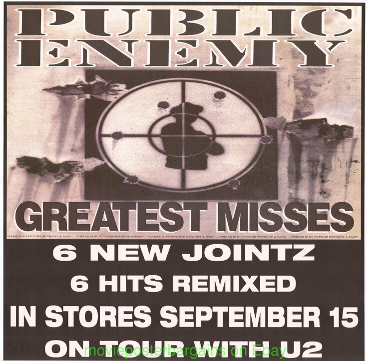 PUBLIC ENEMY GREATEST MISSES Album and Concert Promo POSTER FLAVOR