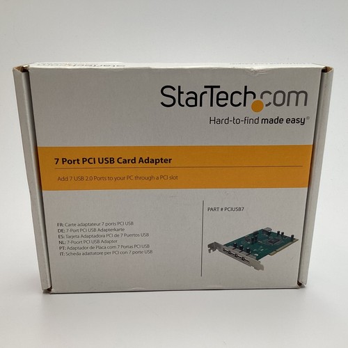 StarTech.com 7 Port PCI USB Card Adapter PCIUSB7 - New / Open Box