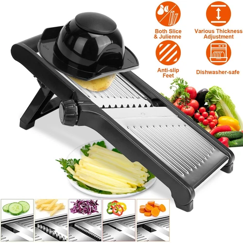 Mandoline Food Fruit Vegetable Slicer Cutter Chopper Adjustable Stainless Steel
