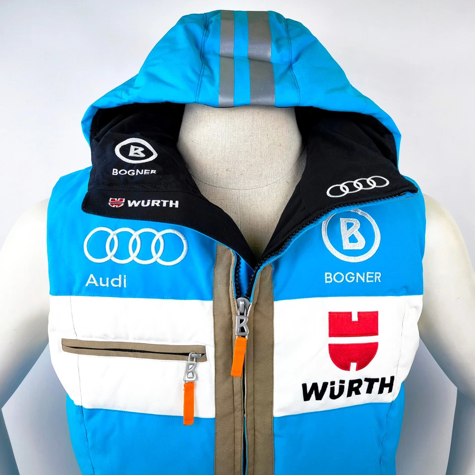 Bogner Daunenweste Team Germany Gr. 46 (S) Ski Weste mit Kapuze Daunen DSV neu - Bild 3 von 4