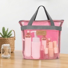 Minicoco Shower Caddy Bag with Hanging Hook Large Mesh Toiletry Organiser, Quic