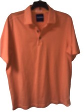 Tommy Bahama Men's Sz Medium Short Sleeve Polo Shirt Orange Cotton / Silk