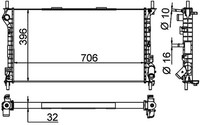 MotorküHler WasserküHler Premium Line Mahle CR 1196 000P FüR Ford Transit 16V