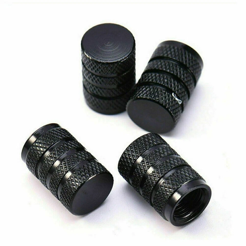 4 Valve Cap Tyre Air Dust Covers Car Wheel Tyre Valve Black Car Valve Cap New - Image 2 of 4