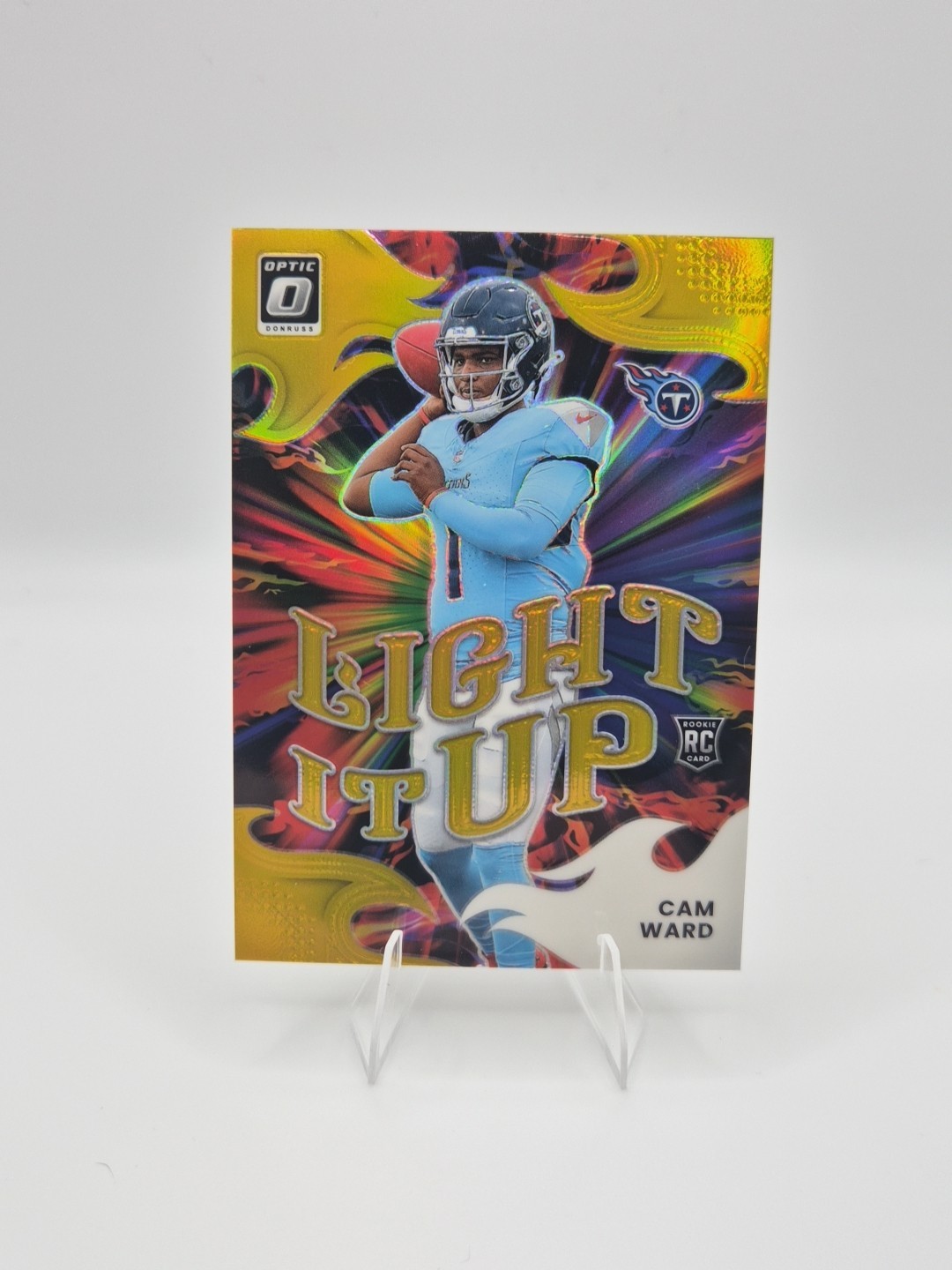 Cam Ward #1 2025 Panini Donruss Optic Gold Light It Up /10