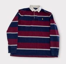 Polo Ralph Lauren Rugby Shirt Men  s Large Collared Long Sleeve Mini Pony