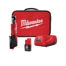 Milwaukee M12 Cordless Electric 38in. Ratchet Kit With 1 Battery 12 Volt