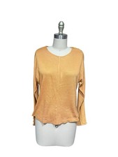 Vintage Beldoch Popper Sweater Orange 100 Silk Quiet Luxury Minimalist Sz L