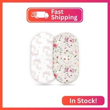 Stretch Ultra Soft Fitted Bassinet Sheet Set 2 Pack, Universal Fit for Bassinets