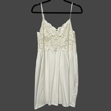 Victorias Secret Vintage Slip L Babydoll Ivory Lace 90s Coquette Cottagecore