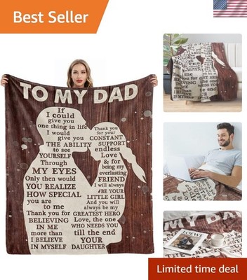 Gifts for Dad from Daughter to My Dad Blanket Best Gift for Fathers Day Birth...
