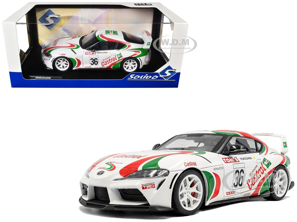 SOLIDOトヨタ GRスープラ 1/18 ミニカー ホワイトトミカ付 2024 TOYOTA GR SUPRA #36 