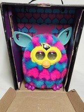 2012 Hasbro Furby BOOM Pink Blue Teal Hearts Talking Tested Working
