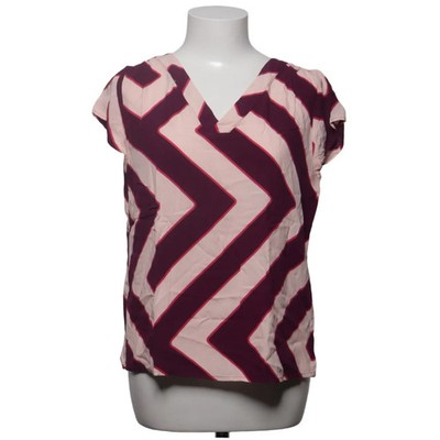 Comma, Top, Größe: 36, Lila/Beige, Viskose, Chevron, Damen #dLq