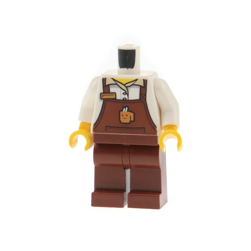 1X Lego Torso Legs Minifigure City Barista Overalls Cty1048 970C00 973PB3256C01