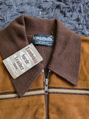 NWT Vintage Challenger Wool and Lamb Suede Jacket Men's Medium Made In USA