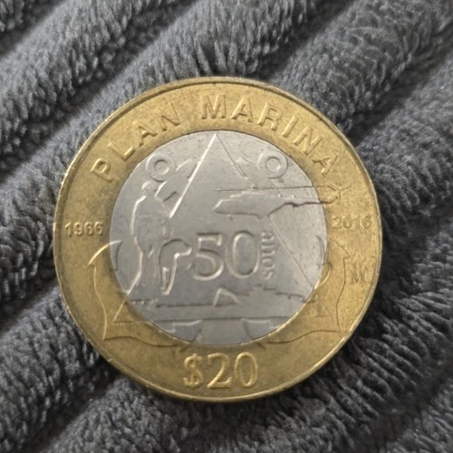 Photo of a 2016 Mexico 20 Pesos Bimetallic (1993-Present) from an eBay listing that sold on Jul 19, 2026