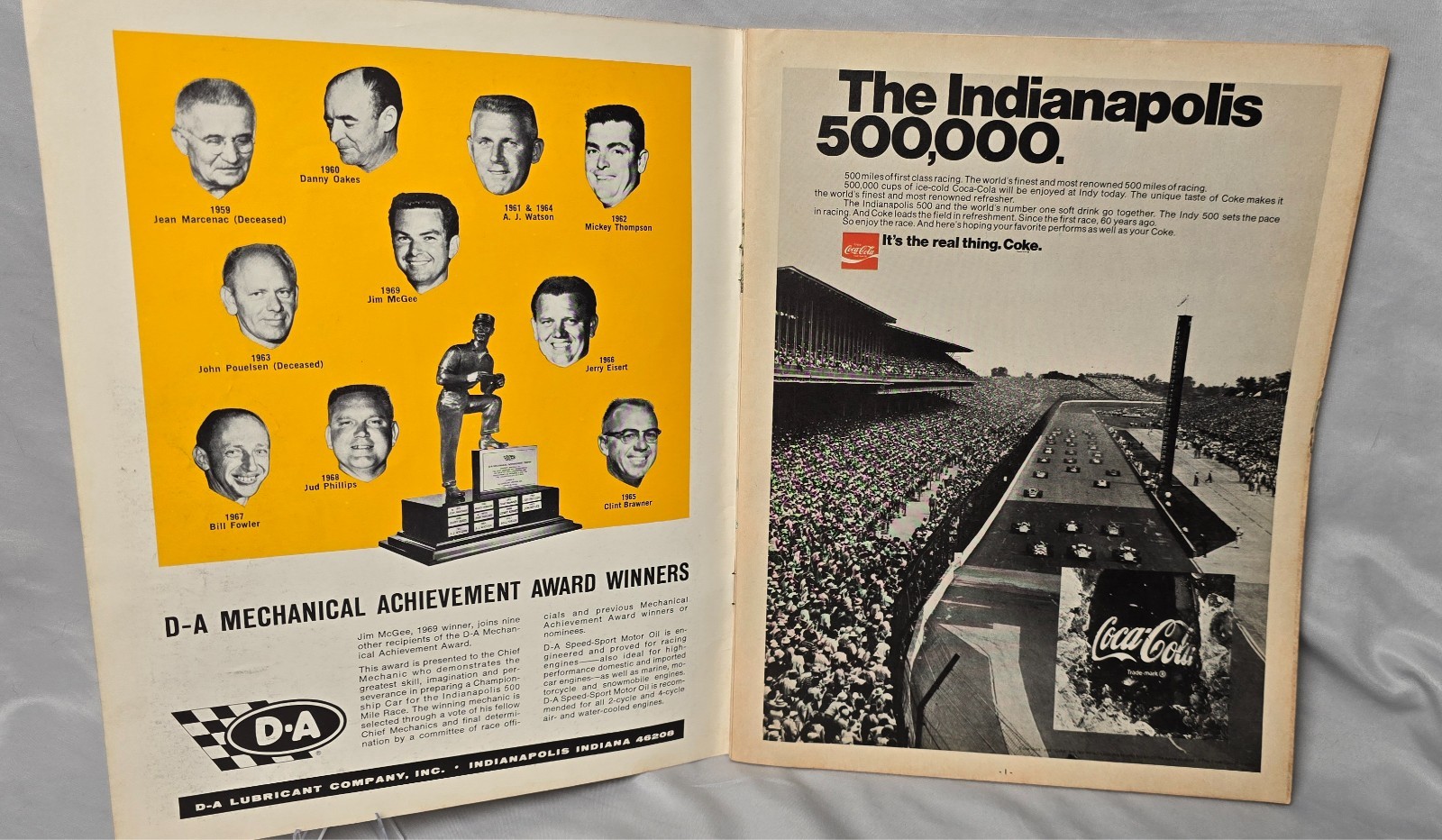1970 54th Indy 500 Program AL UNSER WIN + PSA/DNA 2008 Donruss On-Card Auto view 5