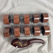 Stampin Up Stampin Around Rubber Wheel Stamp Set Lot w Handle Storage Case