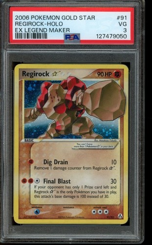 Regirock ★ graded PSA 3 for sale on eBay