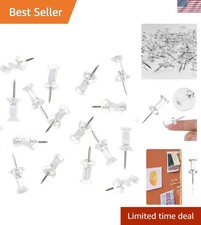 Transparent Head Push Pins, 200 Count with Durable Steel Tips for All Projects