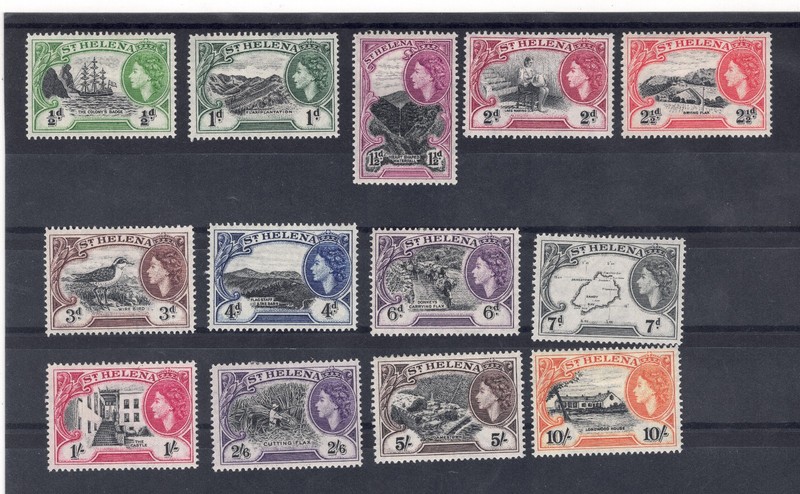ST HELENA Scott # 140 - 152, MINT / VF / Hinged Queen Elizabeth II Set! SCV $92