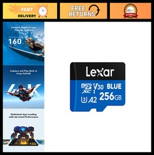 256GB Micro SD Card UHS-I 160MB/s C10 U3 A2 V30 High Speed TF Card Adapter
