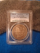 1901-O PCGS VF25 Morgan Dollar  Mint Error Rotated Reverse Die (30150465)