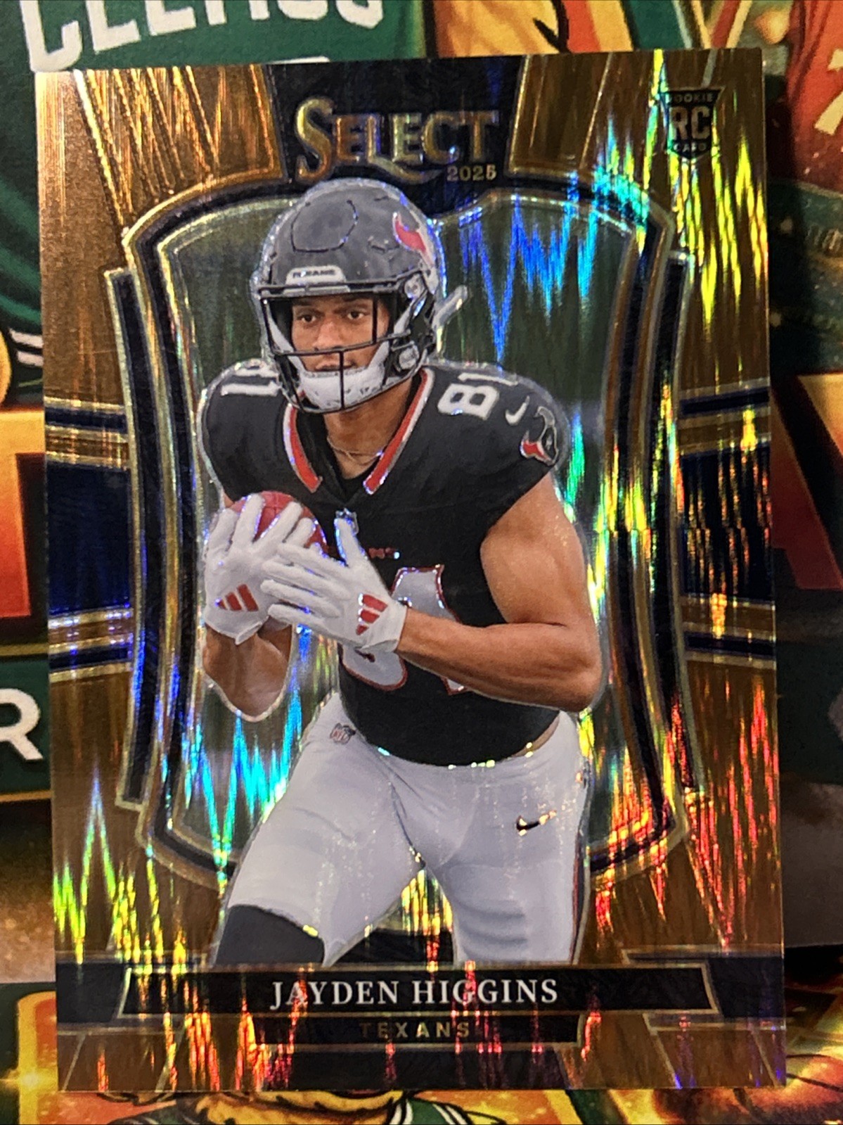 2025 Panini Select - Copper Prizm Shock Jayden Higgins #136 RC /899 TEXANS