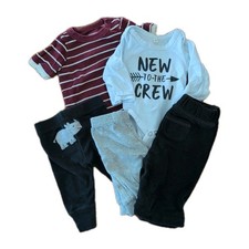 5 Item Newborn Baby Boy Bundle NB Circo Child Of Mine White Black Grey